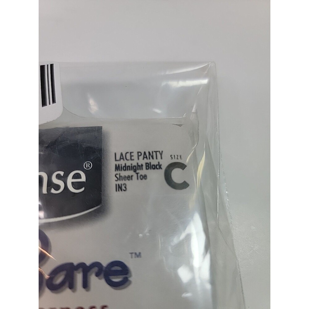 No Nonsense Almost Bare Ultimate Sheer Lance Panty Toe Sz C Midnight Black IN3 - Picture 2 of 4